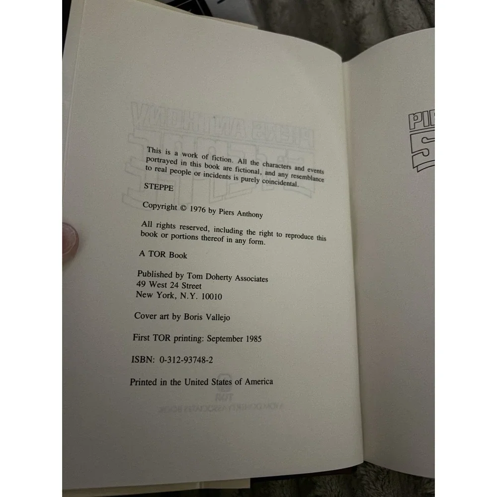 Steppe by‎ Piers Anthony 1976, Hardcover . A TOR Book